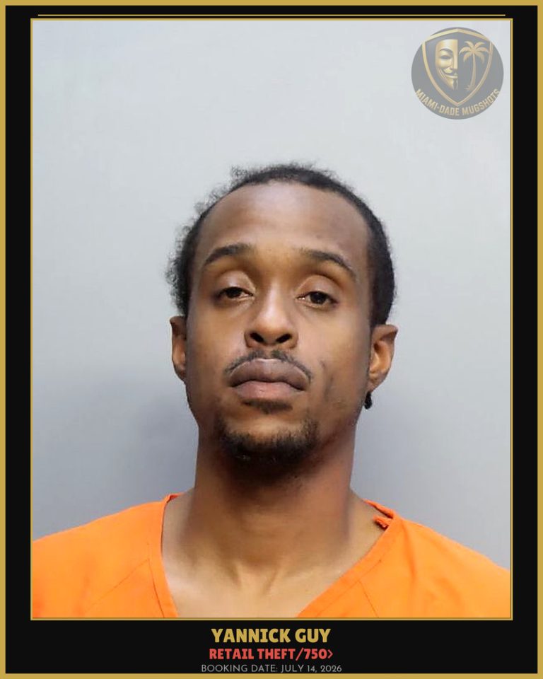 Guy Yannick  Nesta Arrested – RETAIL THEFT/750> – Miami-Dade County (July 14, 2026)