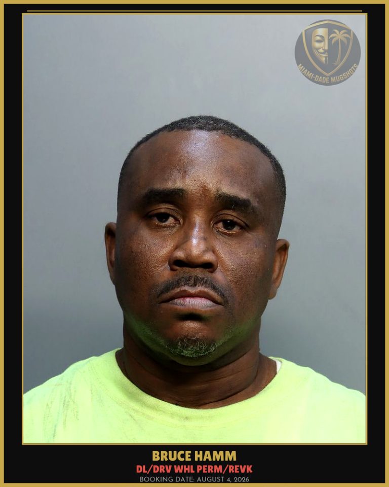 Hamm Bruce  Theodore Arrested – DL/DRV WHL PERM/REVK – Miami-Dade County (August 4, 2026)