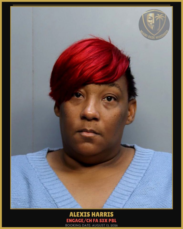 Harris Alexis Arrested – ENGAGE/CH FA s3x PBL – Miami-Dade County (August 13, 2026)