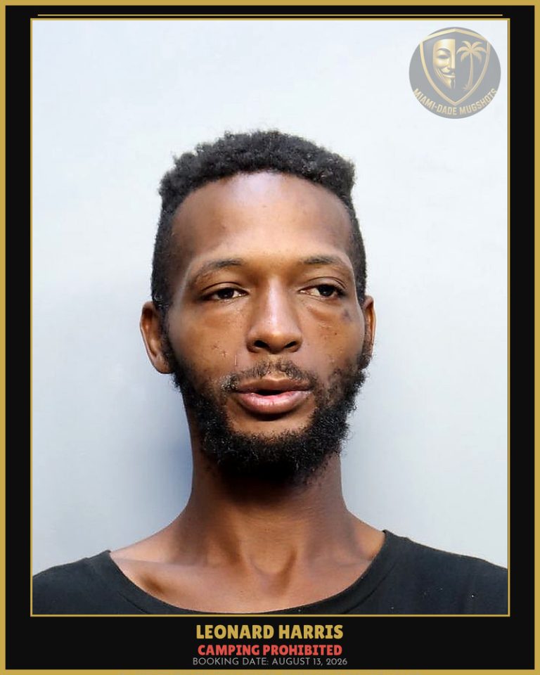 Harris Leonard  Jerome Arrested – CAMPING PROHIBITED – Miami-Dade County (August 13, 2026)