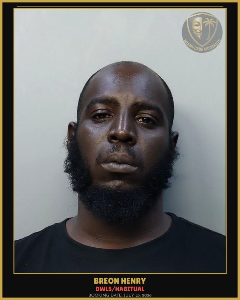 Henry Breon R Arrested – DWLS/HABITUAL – Miami-Dade County (July 23, 2026)