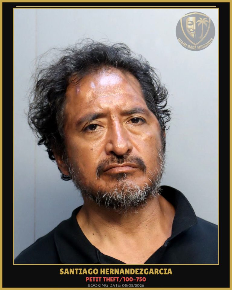 Hernandezgarcia Santiago Arrested – PETIT THEFT/100-750 – Miami-Dade County (August 5, 2026)