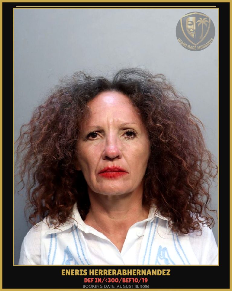 Herrerabhernandez Eneris Arrested – DEF IN/<300/BEF10/19 – Miami-Dade County (August 18, 2026)