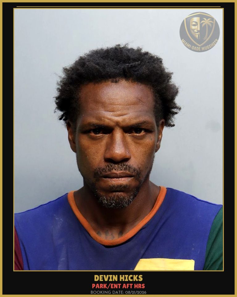 Hicks Devin  G Arrested – PARK/ENT AFT HRS – Miami-Dade County (Unknown)