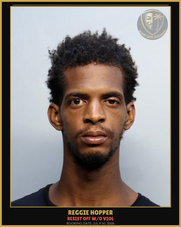 Hopper Reggie  Larmount Arrested – RESIST OFF W/O VIOL – Miami-Dade County (July 30, 2026)