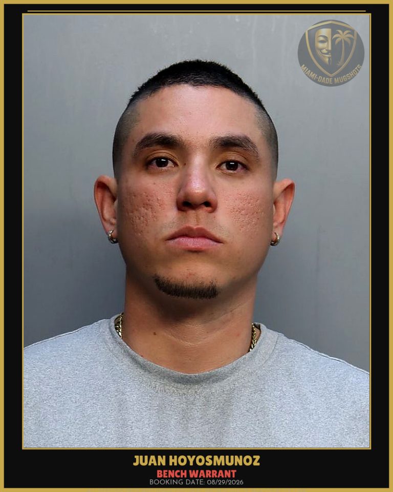 Hoyosmunoz Juan  Pablo Arrested – BENCH WARRANT – Miami-Dade County (Unknown)