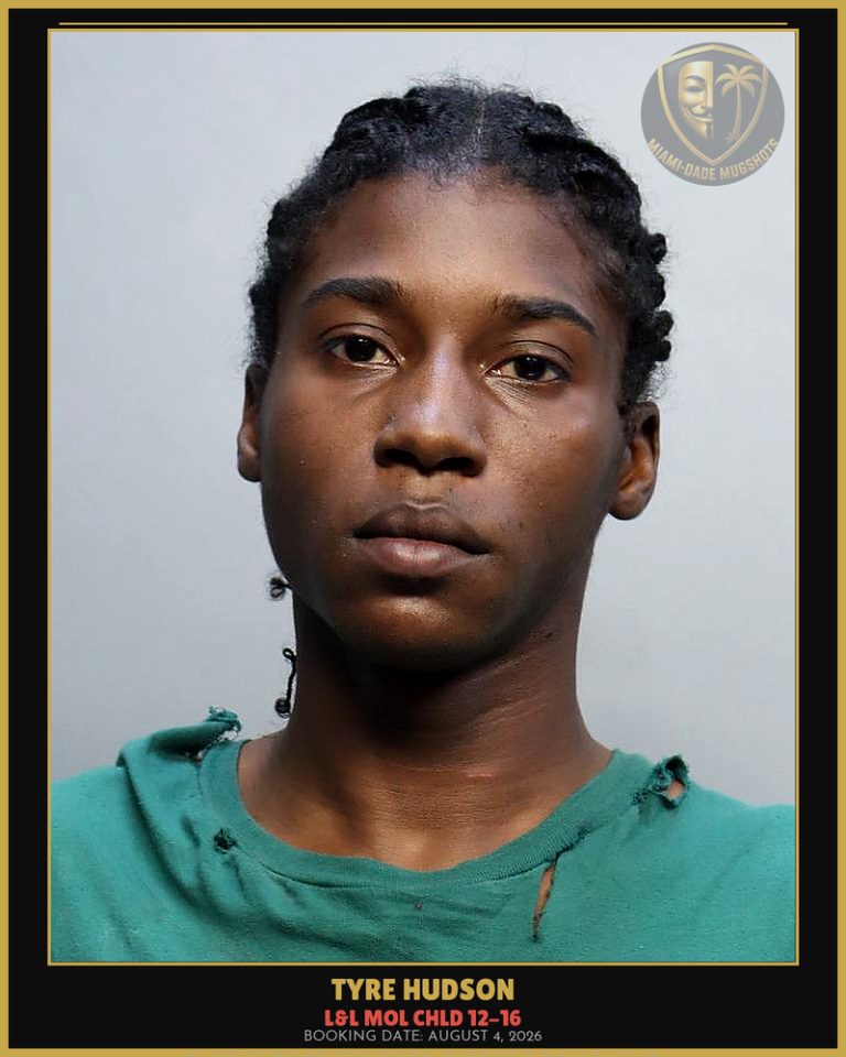 Hudson Tyre  Dontrell Arrested – L&L MOL CHLD 12-16 – Miami-Dade County (August 4, 2026)
