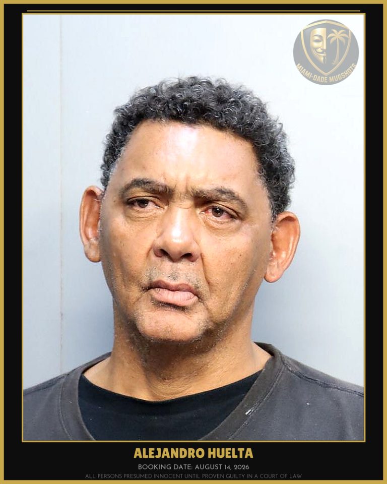 Huelta Alejandro Arrested – Miami-Dade County (August 14, 2026)