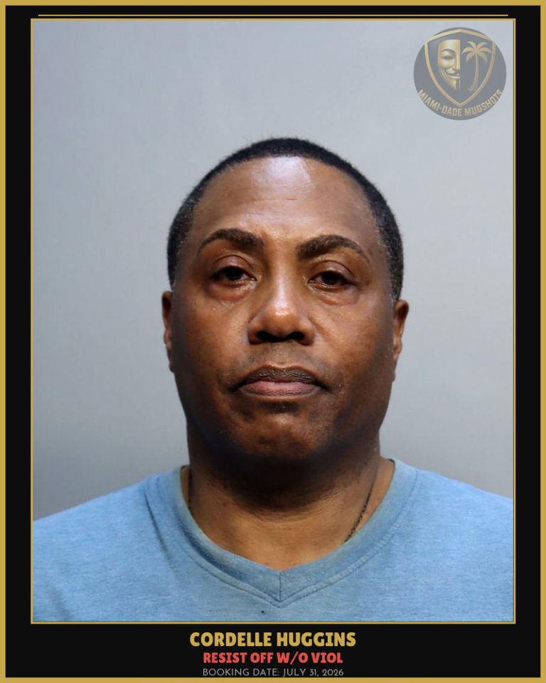 Huggins Cordelle  Stephen Arrested – RESIST OFF W/O VIOL – Miami-Dade County (July 31, 2026)
