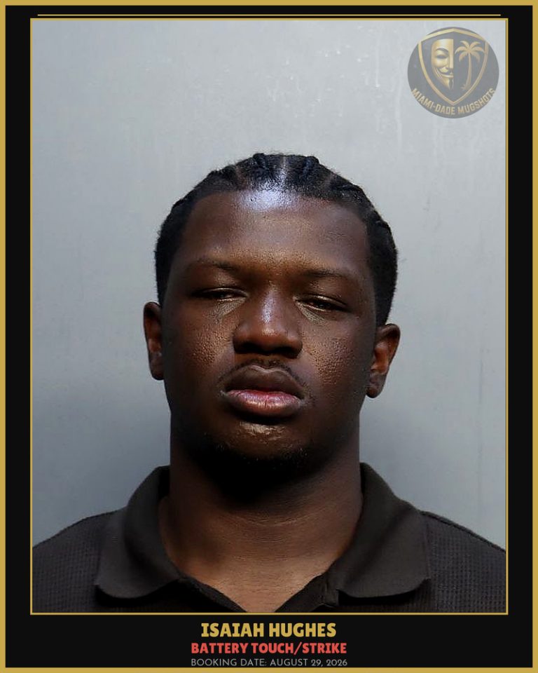 Hughes Isaiah  Lamar Arrested – BATTERY TOUCH/STRIKE – Miami-Dade County (August 29, 2026)