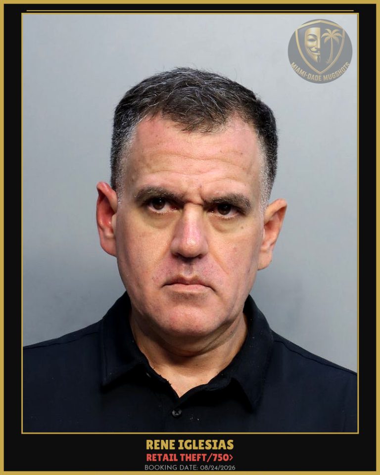 Iglesias Rene Arrested – RETAIL THEFT/750> – Miami-Dade County (Unknown)