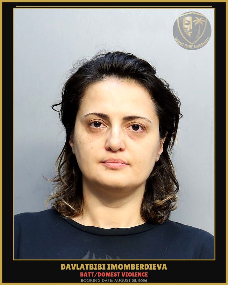 Imomberdieva Davlatbibi Arrested – BATT/DOMEST VIOLENCE – Miami-Dade County (August 28, 2026)