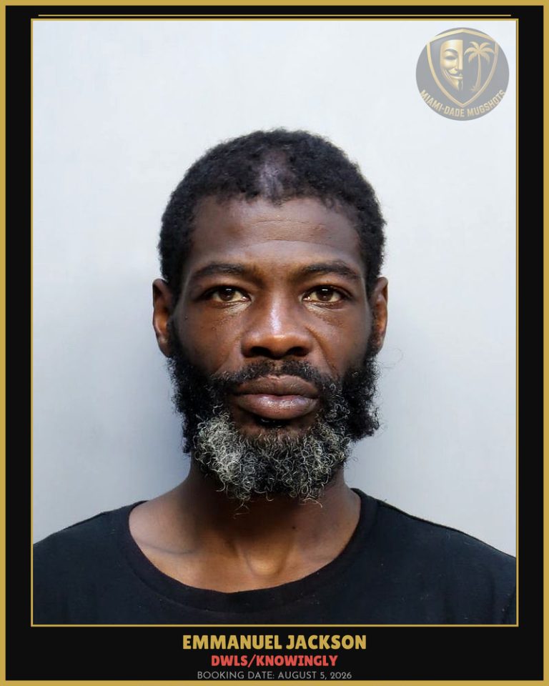 Jackson Emmanuel  Omega Arrested – DWLS/KNOWINGLY – Miami-Dade County (August 5, 2026)