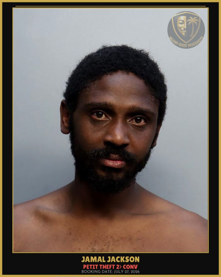 Jackson Jamal Arrested – PETIT THEFT 2> CONV – Miami-Dade County (July 27, 2026)