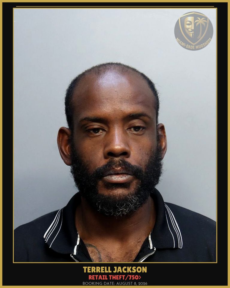 Jackson Terrell  Bernard Arrested – RETAIL THEFT/750> – Miami-Dade County (August 8, 2026)