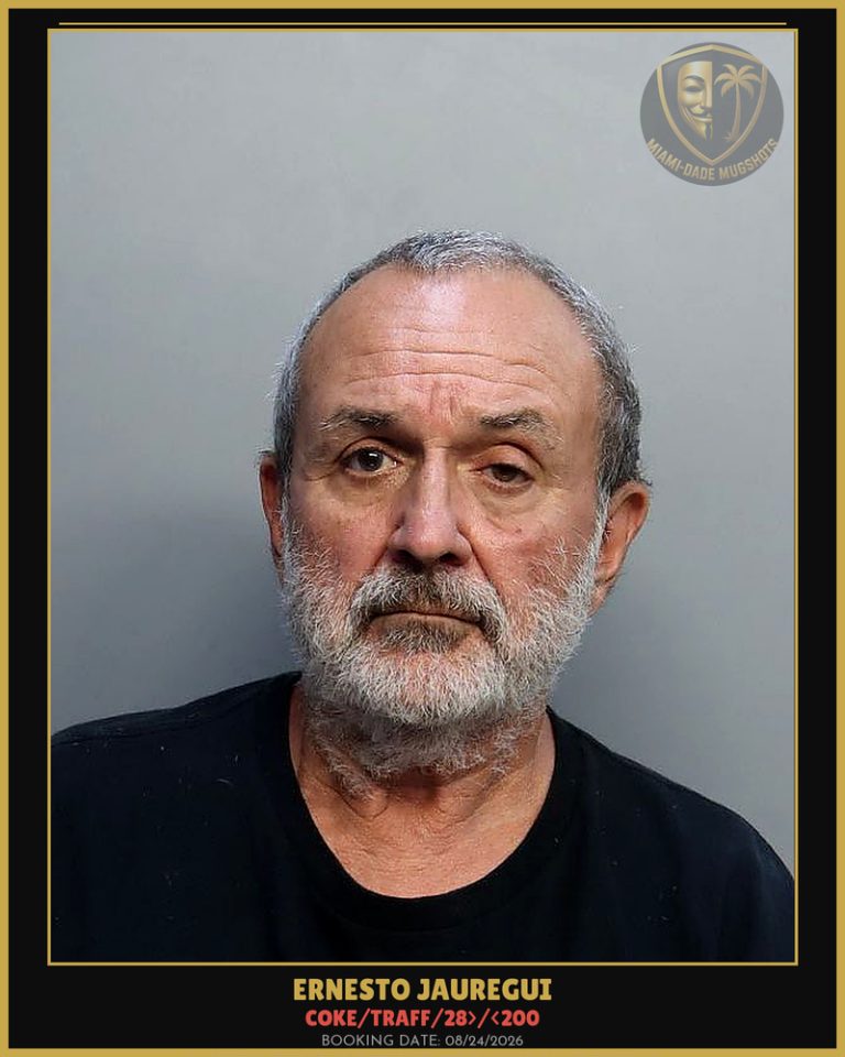 Jauregui Ernesto  Samuel Arrested – COKE/TRAFF/28>/<200 – Miami-Dade County (Unknown)