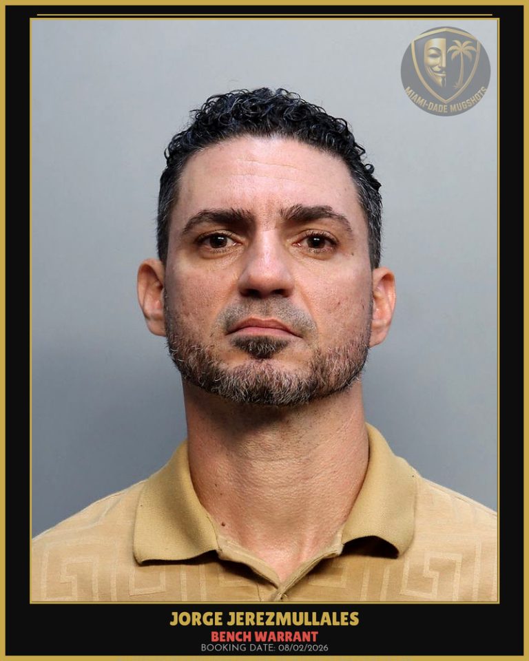 Jerezmullales Jorge  David Arrested – BENCH WARRANT – Miami-Dade County (August 2, 2026)
