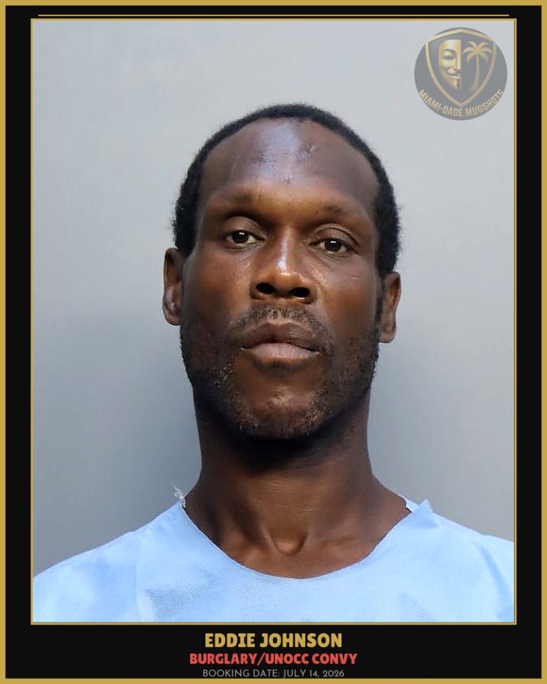 Johnson Eddie Arrested – BURGLARY/UNOCC CONVY – Miami-Dade County (July 14, 2026)