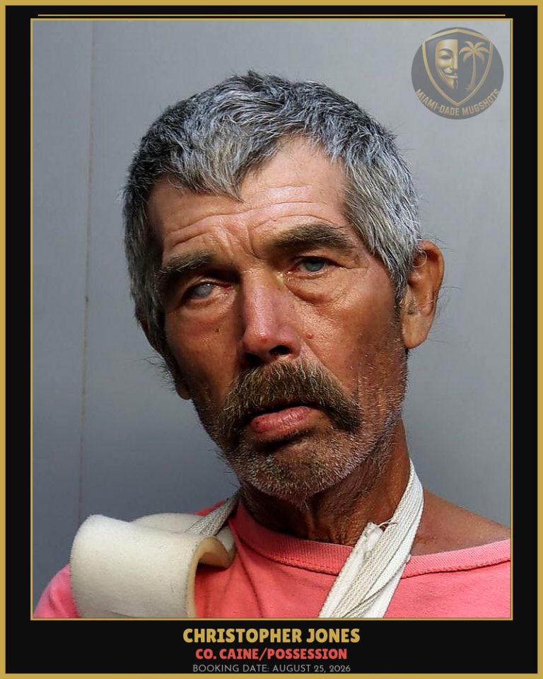 Jones Christopher   Wimberly Arrested – Co. Caine/POSSESSION – Miami-Dade County (August 25, 2026)