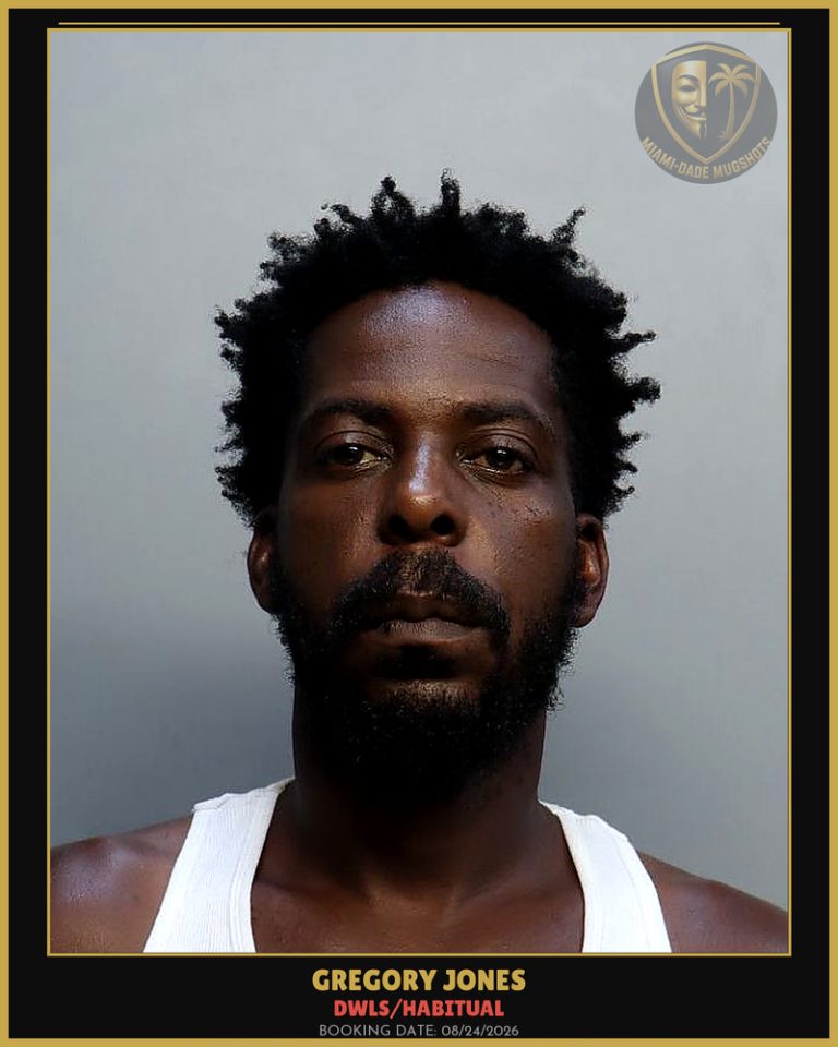 Jones Gregory  Michael Arrested – DWLS/HABITUAL – Miami-Dade County (Unknown)