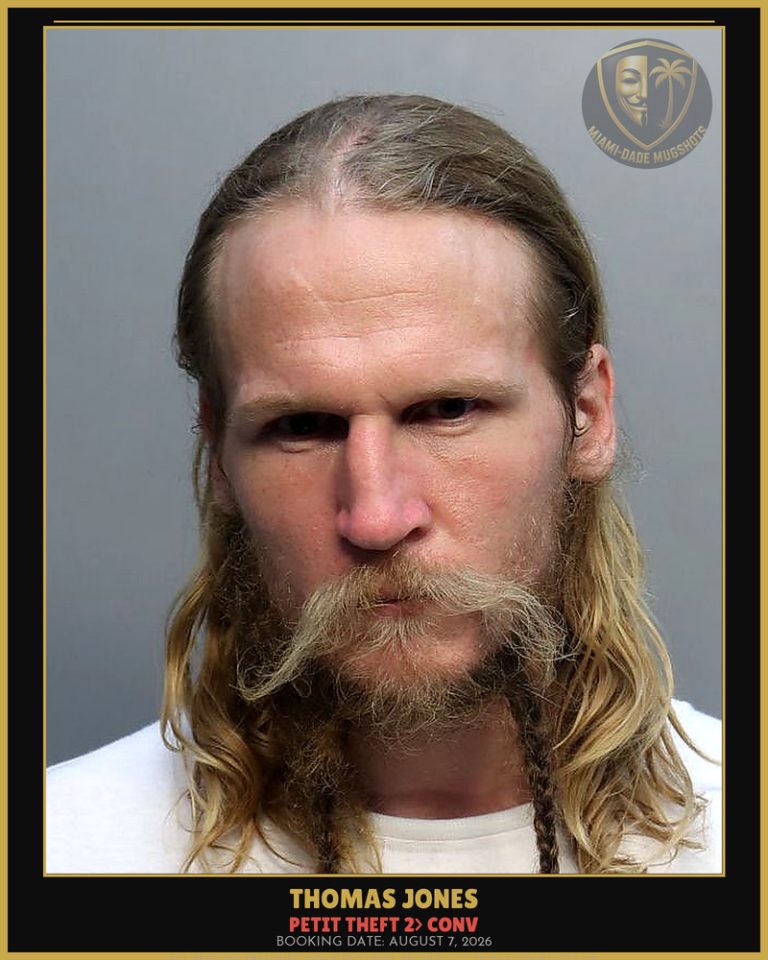 Jones Thomas  Wesley Arrested – PETIT THEFT 2> CONV – Miami-Dade County (August 7, 2026)