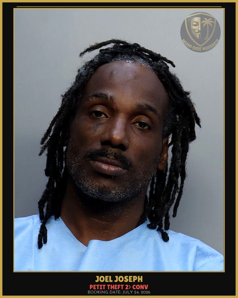 Joseph Joel  J Arrested – PETIT THEFT 2> CONV – Miami-Dade County (July 24, 2026)