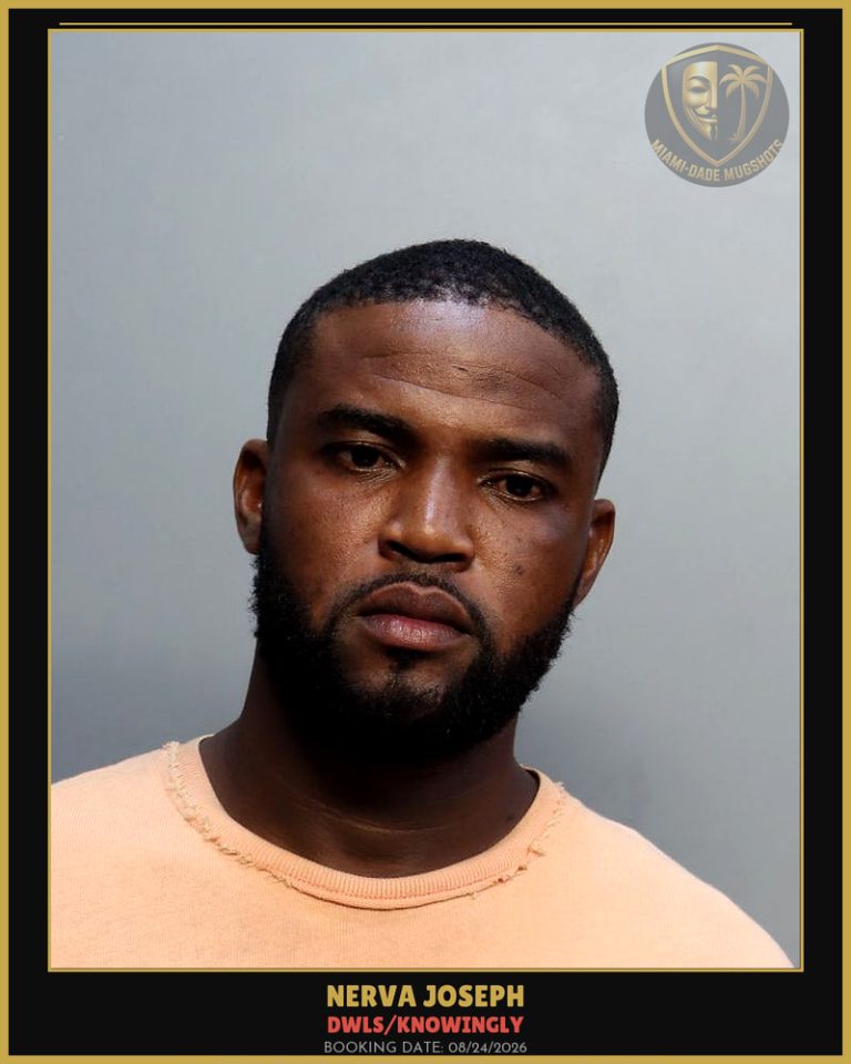 Joseph Nerva Arrested – DWLS/KNOWINGLY – Miami-Dade County (Unknown)