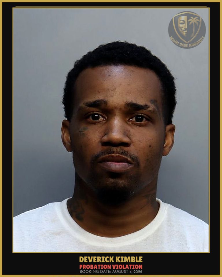 Kimble Deverick  J Arrested – PROBATION VIOLATION – Miami-Dade County (August 4, 2026)