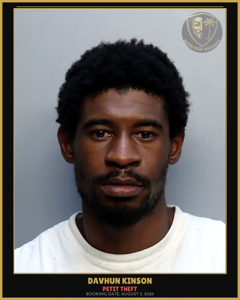 Kinson Davhun  Amaru Arrested – PETIT THEFT – Miami-Dade County (August 5, 2026)