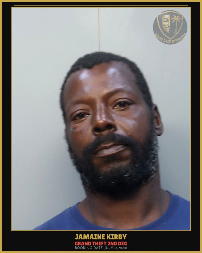 Kirby Jamaine Arrested – GRAND THEFT 2ND DEG – Miami-Dade County (July 15, 2026)