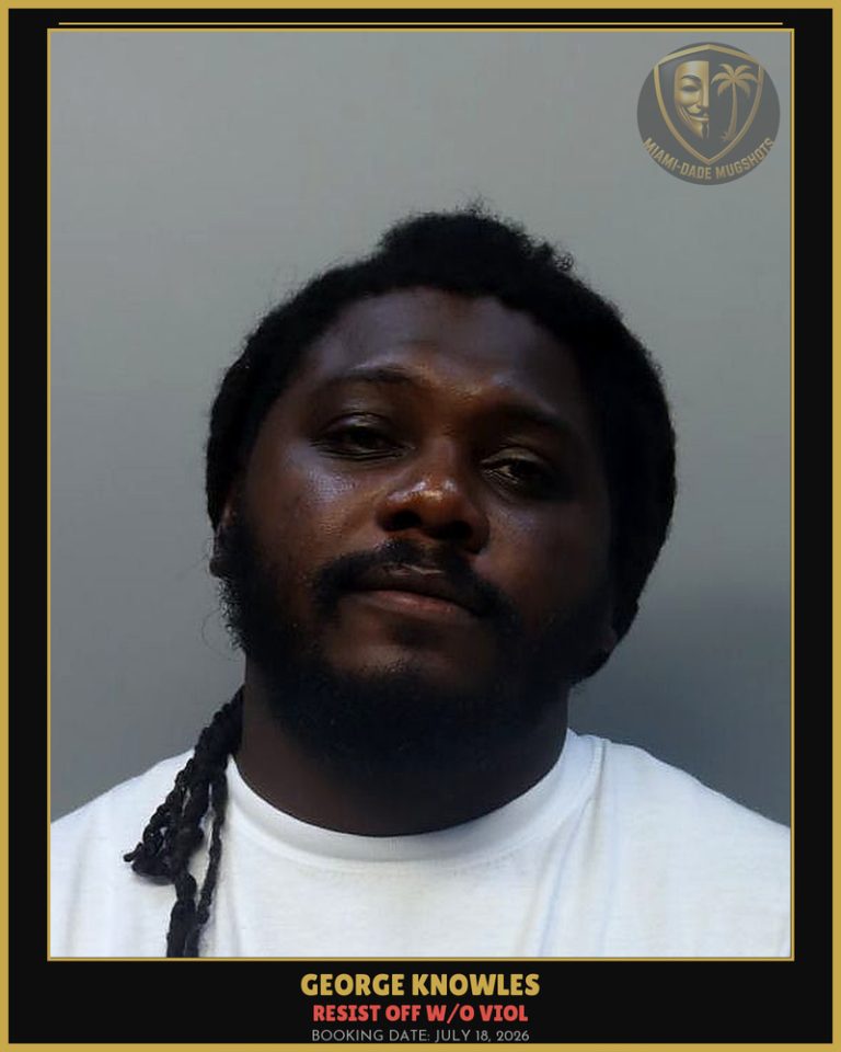 Knowles George Theo Arrested – RESIST OFF W/O VIOL – Miami-Dade County (July 18, 2026)