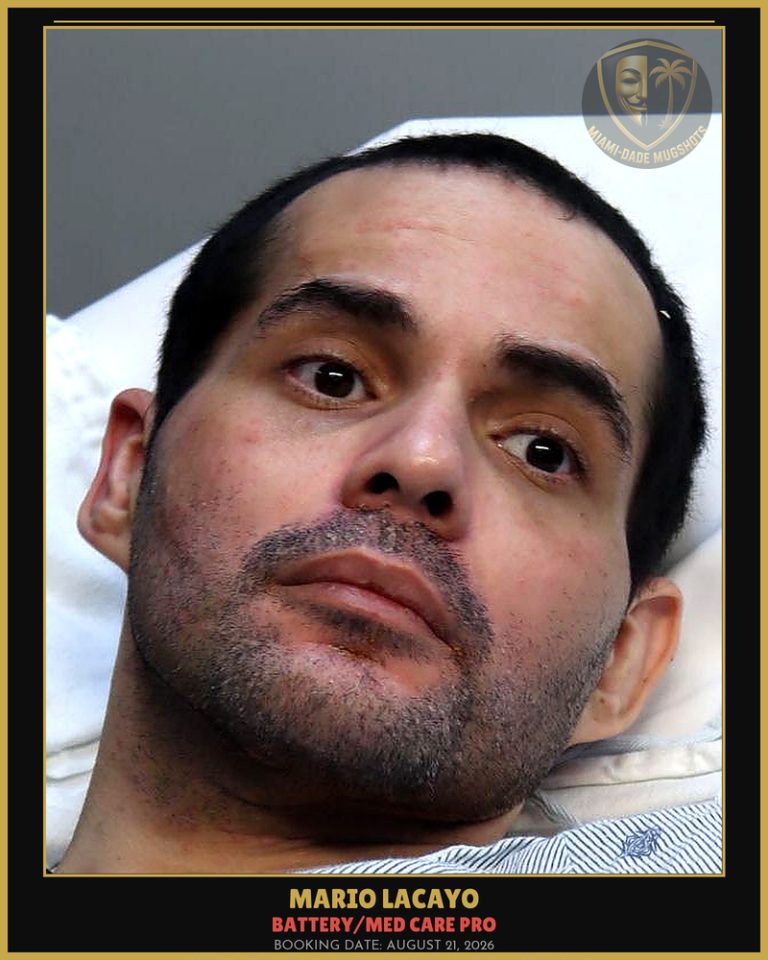Mario Lacayo Arrested – Miami-Dade County (August 21, 2026)