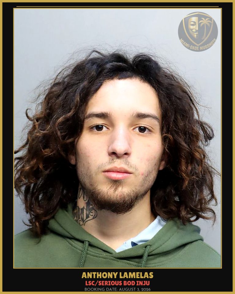 Lamelas Anthony  Brandon Arrested – LSC/SERIOUS BOD INJU – Miami-Dade County (August 3, 2026)