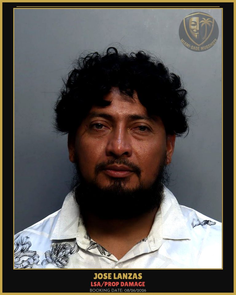 Lanzas Jose  Antonio Arrested – LSA/PROP DAMAGE – Miami-Dade County (Unknown)