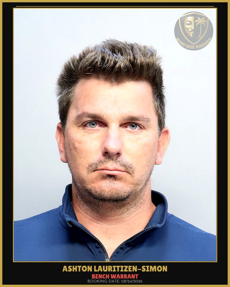Lauritizen-Simon Ashton  Garrett Arrested – BENCH WARRANT – Miami-Dade County (Unknown)