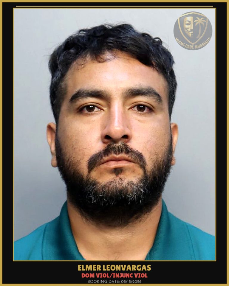 Leonvargas Elmer  Giuliano Arrested – DOM VIOL/INJUNC VIOL – Miami-Dade County (Unknown)