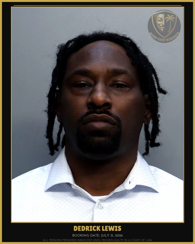 Lewis Dedrick  Jerrod Arrested – Miami-Dade County (July 31, 2026)
