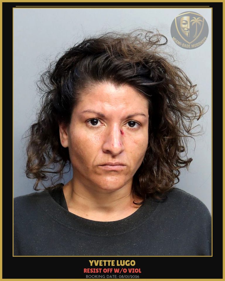 Lugo Yvette  Alexandra Arrested – RESIST OFF W/O VIOL – Miami-Dade County (August 1, 2026)