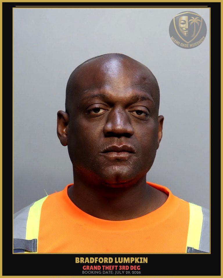 Lumpkin Bradford  Bernard Arrested – GRAND THEFT 3RD DEG – Miami-Dade County (July 29, 2026)