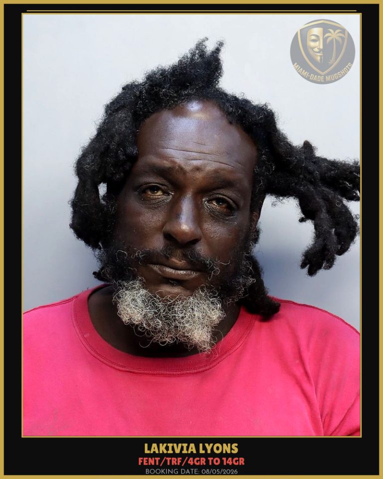 Lyons Lakivia  Leon Arrested – FENT/TRF/4GR TO 14GR – Miami-Dade County (August 5, 2026)