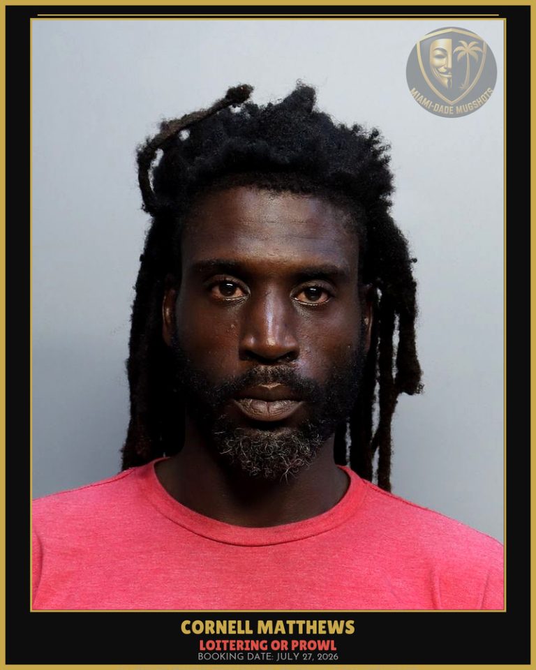 Matthews Cornell Pickett Arrested – LOITERING OR PROWL – Miami-Dade County (July 27, 2026)