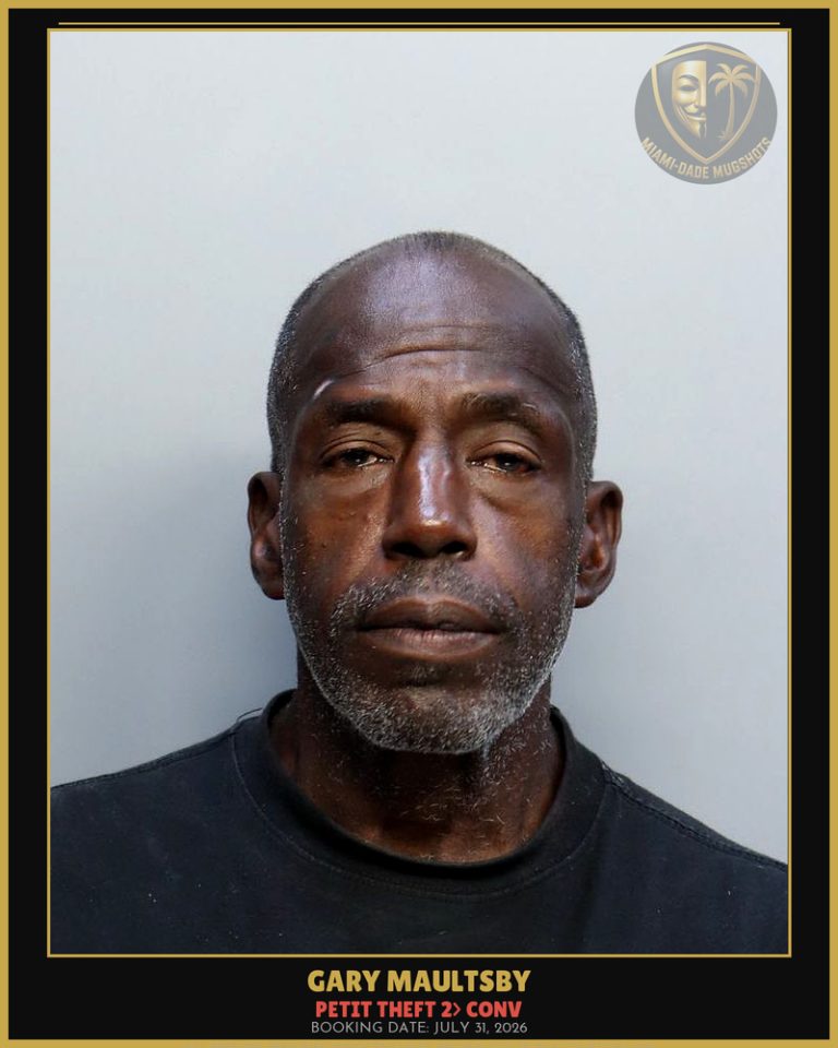 Maultsby Gary  Benjamin Arrested – PETIT THEFT 2> CONV – Miami-Dade County (July 31, 2026)