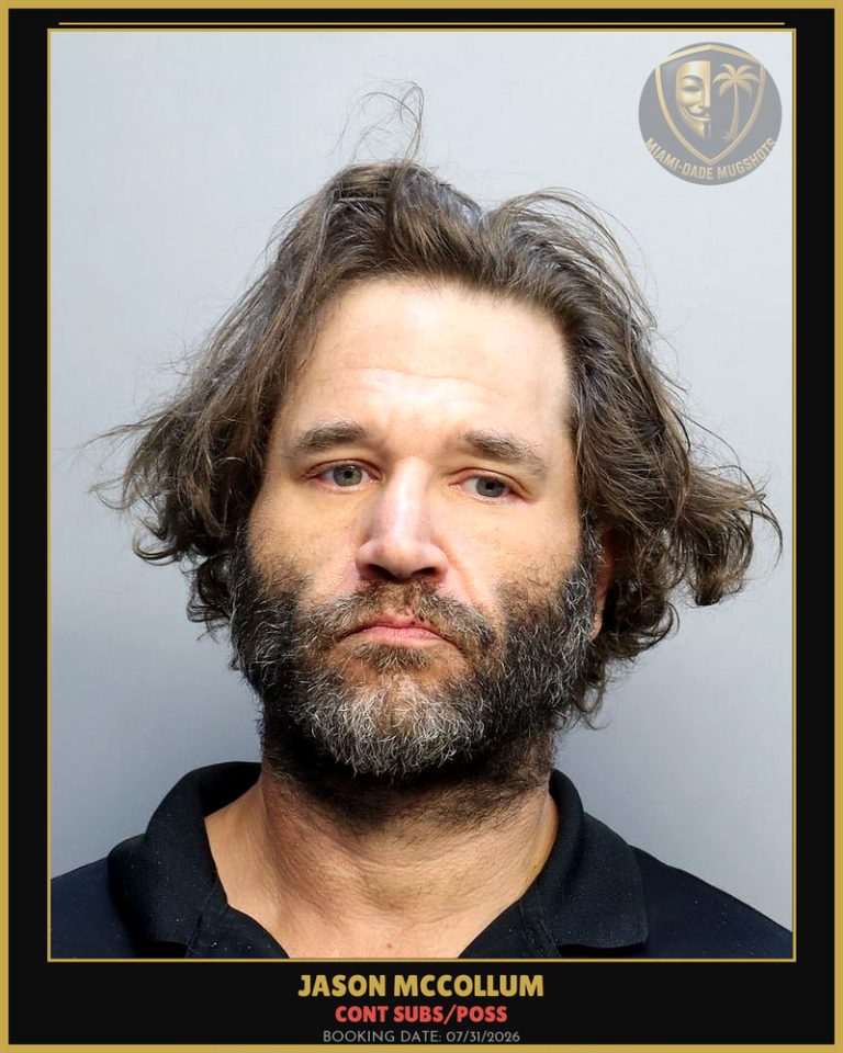 Mccollum Jason  Frank Arrested – CONT SUBS/POSS – Miami-Dade County (July 31, 2026)