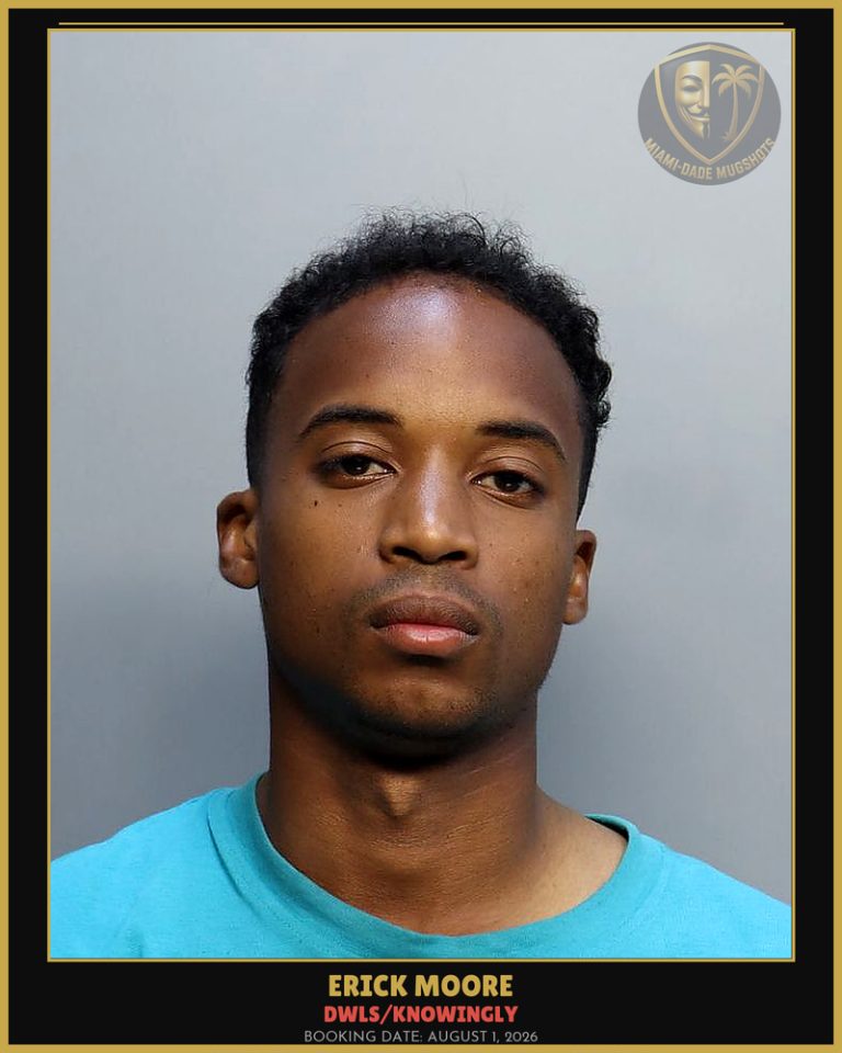 Moore Erick  Anthony Arrested – DWLS/KNOWINGLY – Miami-Dade County (August 1, 2026)