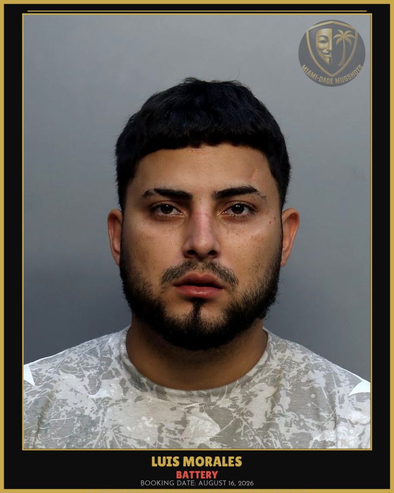Morales Luis  David Arrested – BATTERY – Miami-Dade County (August 16, 2026)
