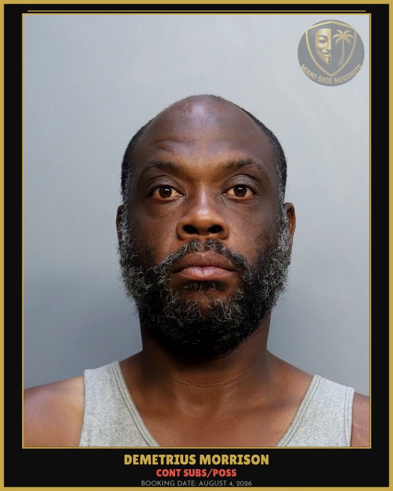 Morrison Demetrius  Lewis Arrested – CONT SUBS/POSS – Miami-Dade County (August 4, 2026)