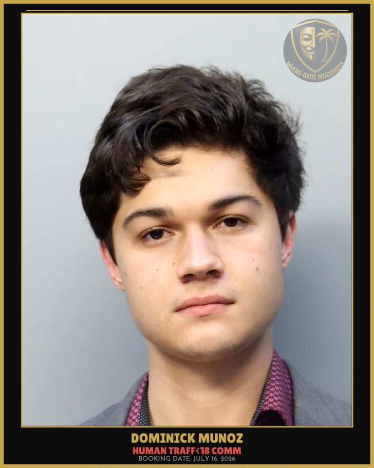 Munoz Dominick Arrested – HUMAN TRAFF<18 COMM – Miami-Dade County (July 16, 2026)