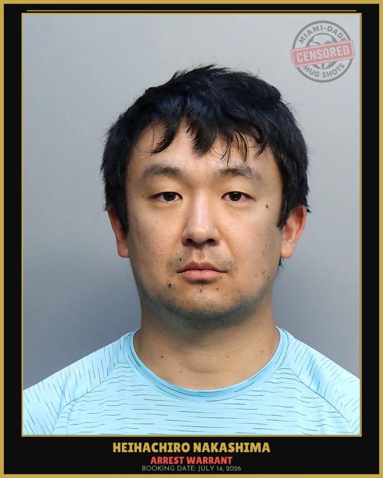 Nakashima Heihachiro Arrested – ARREST WARRANT – Miami-Dade County (July 14, 2026)