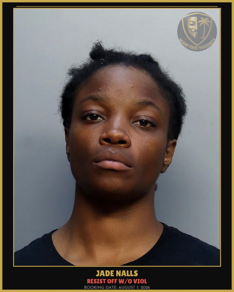 Nalls Jade Arrested – RESIST OFF W/O VIOL – Miami-Dade County (August 7, 2026)