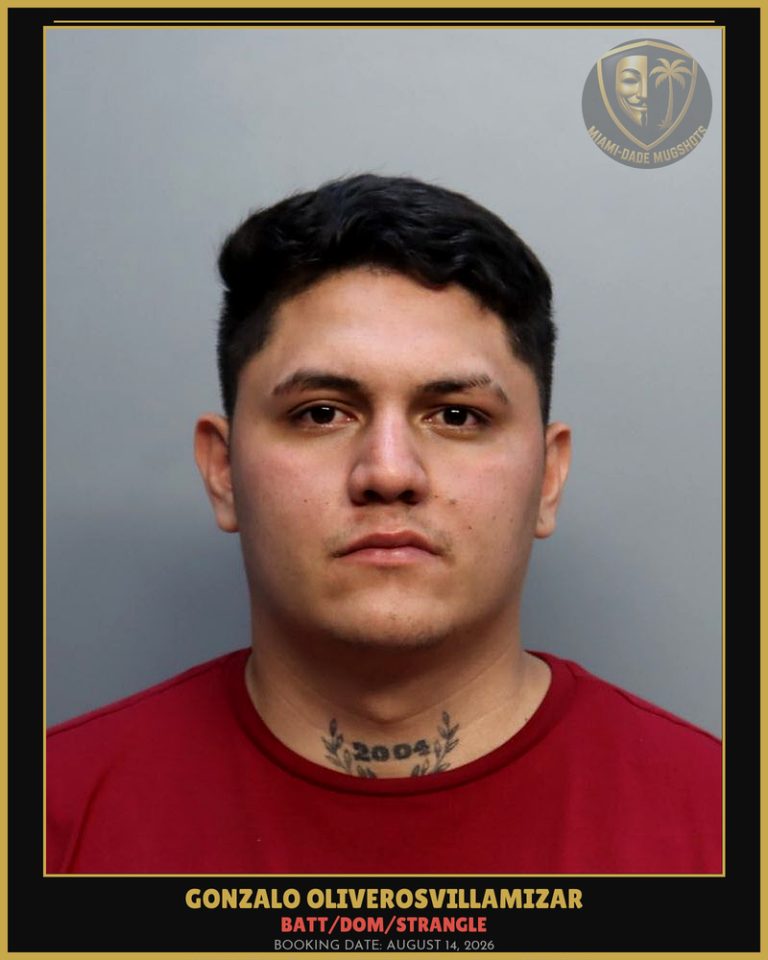 Oliverosvillamizar Gonzalo  Enrique Arrested – BATT/DOM/STRANGLE – Miami-Dade County (August 14, 2026)